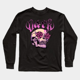 Magenta Skull Long Sleeve T-Shirt